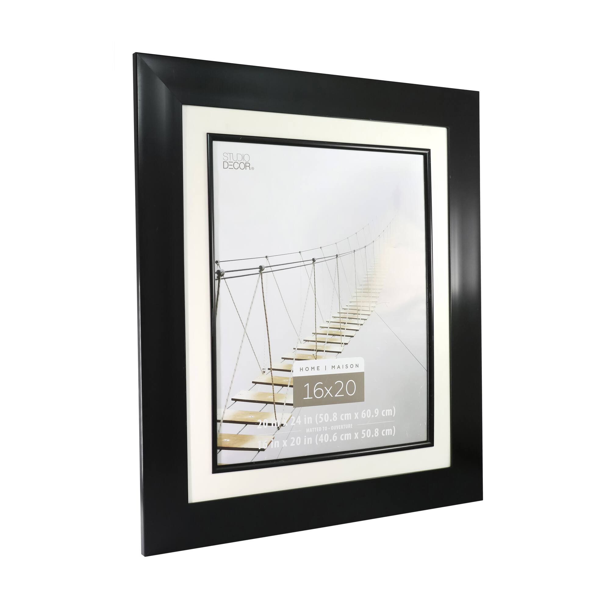 4 Pack: Wide Black Frame, 20" x 24" With 16" x 20" Mat, Home Collection By Studio Décor®
